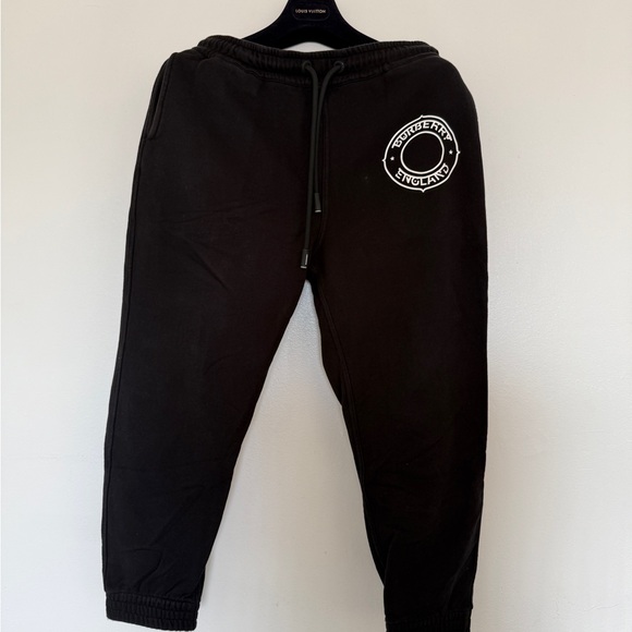 Burberry Black Drawstring Knit Jogger Pants (Matching Shirt available in closet)